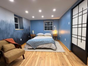 Detail from Bedroom B during the build.